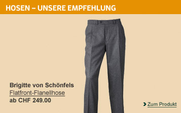 Brigitte von Schönfels Flatfront-Flanellhose